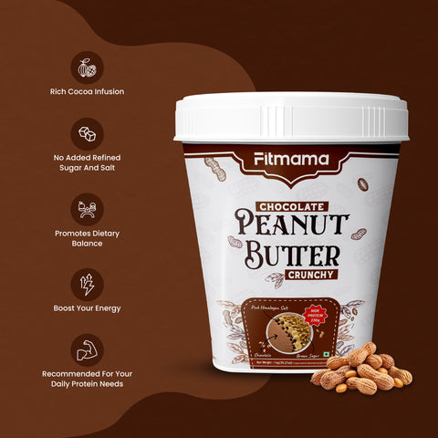 Crunchy Chocolate Peanut Butter – Crunch Chocolate Bliss, High Protein, No Refined Sugar