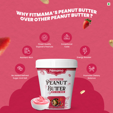 Strawberry Chia Peanut Butter – Berry Blast, Omega-Loaded, Pure Protein Goodness